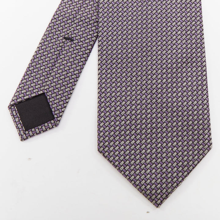 TOM FORD 100% mulberry purple silk woven jacquard formal dress tie