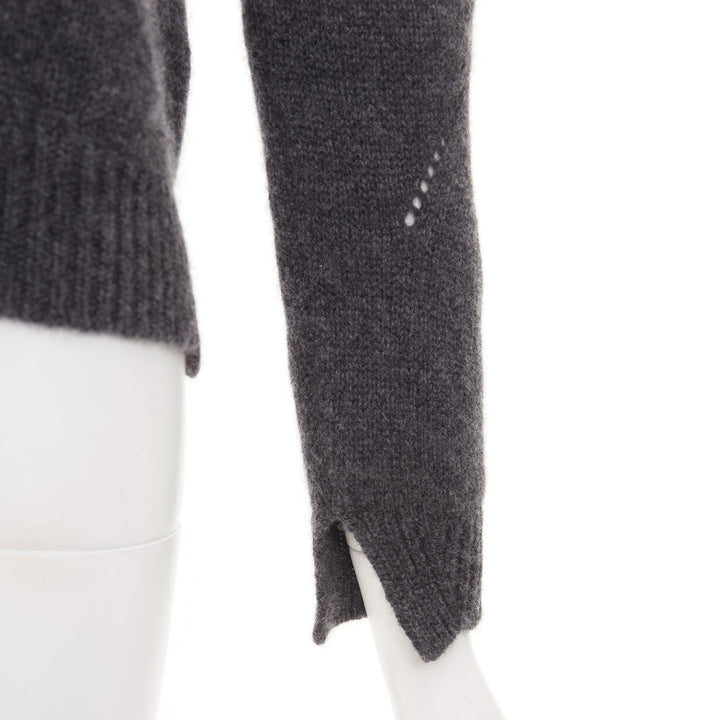 ERMANNO SCERVINO cashmere holographic silver bead embellished sweater IT38 XS