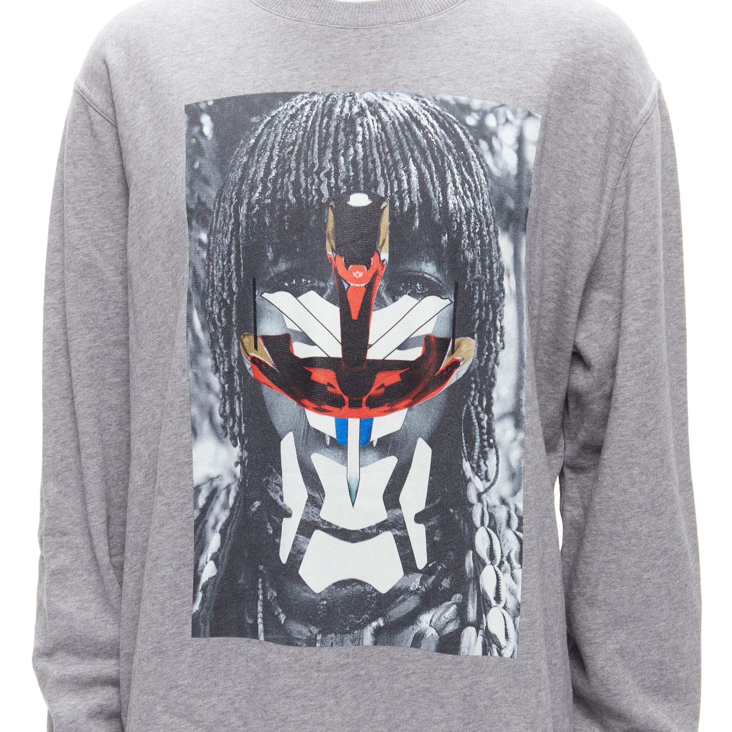 10AW GIVENCHY リカルド期 GロゴパッチペイントボーダーロンT Givenchy by Riccardo Tisci - Grey Women Casual Top | JHROP