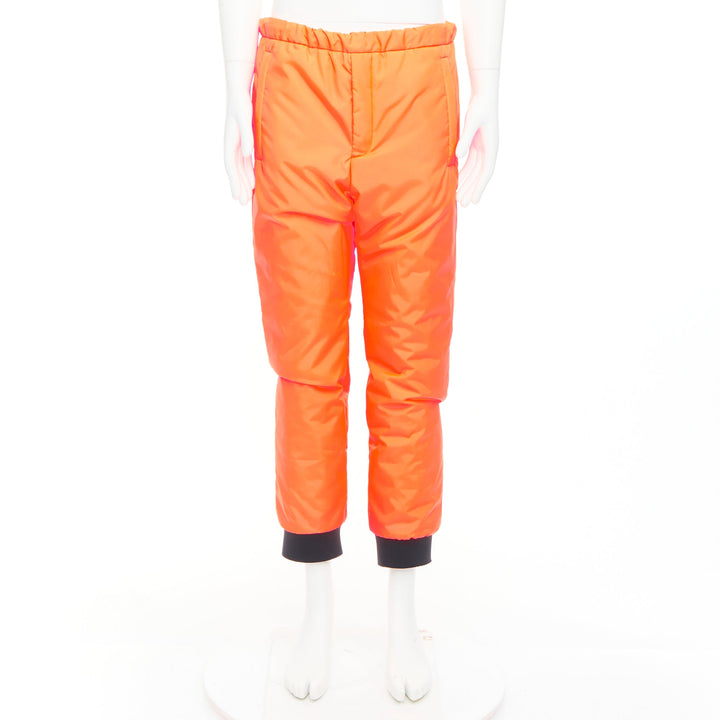 PRADA 2018 Linea Rossa SPG52M Primaloft Coral neon orange insulated pants M