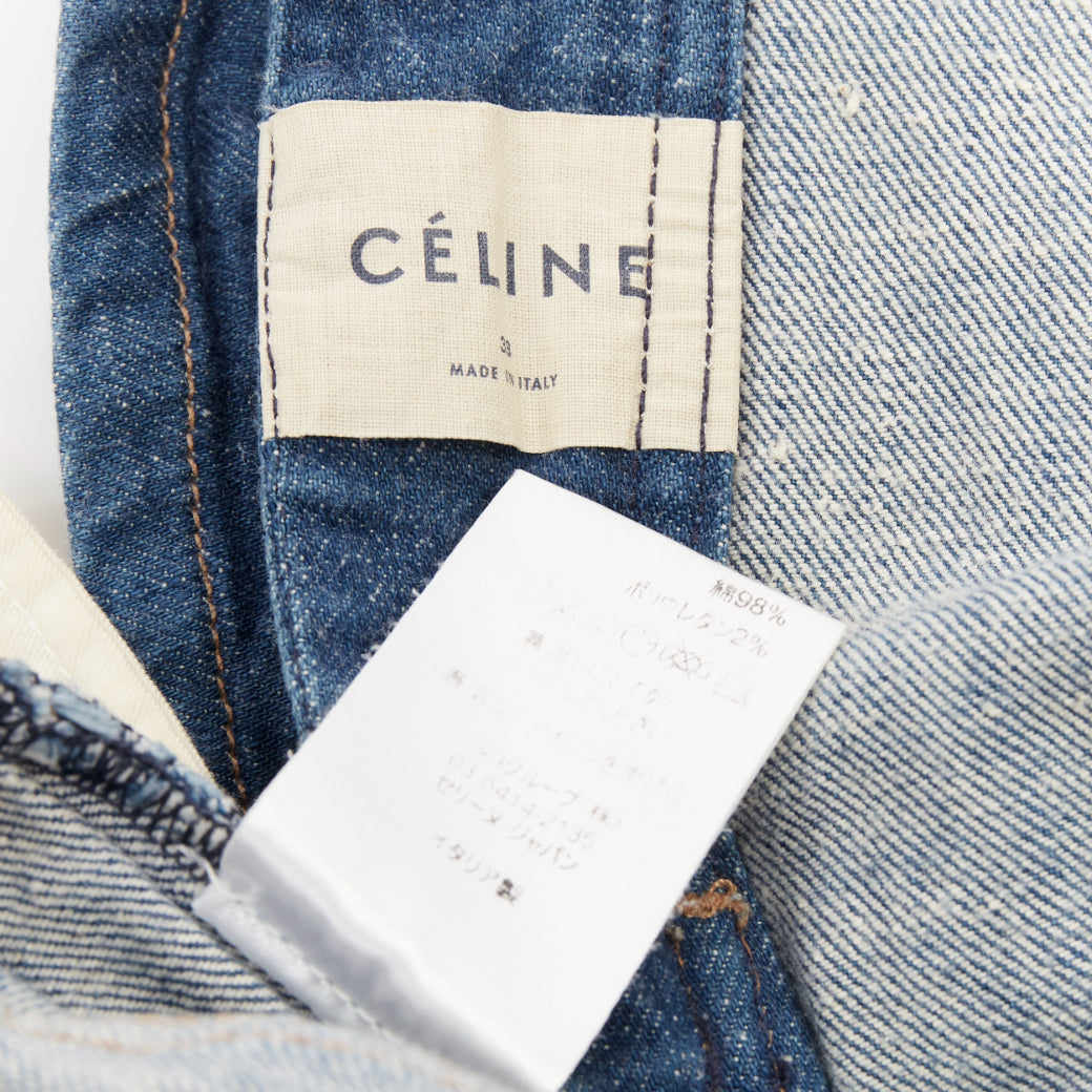 OLD CELINE 2011 Phoebe Philo  Triomphe button mid waist cropped leg jeans FR38 M