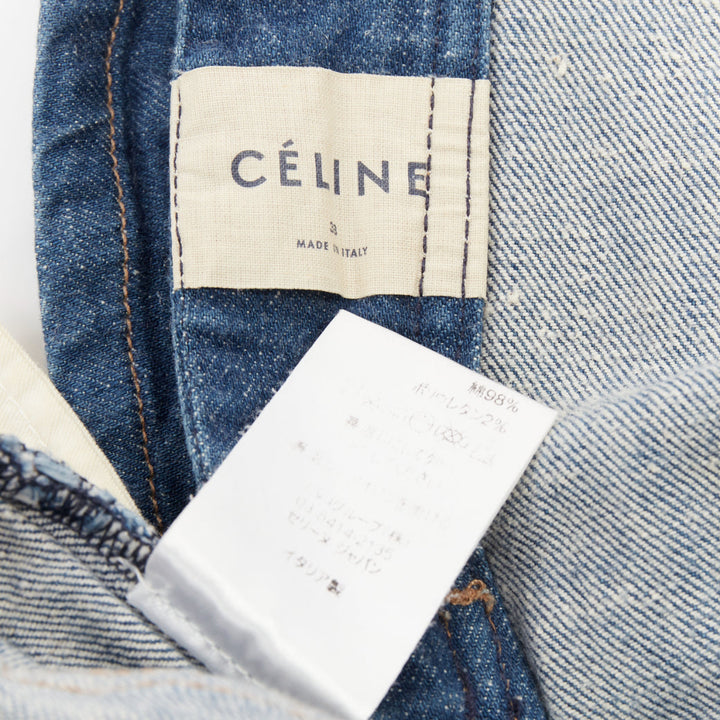 OLD CELINE 2011 Phoebe Philo  Triomphe button mid waist cropped leg jeans FR38 M