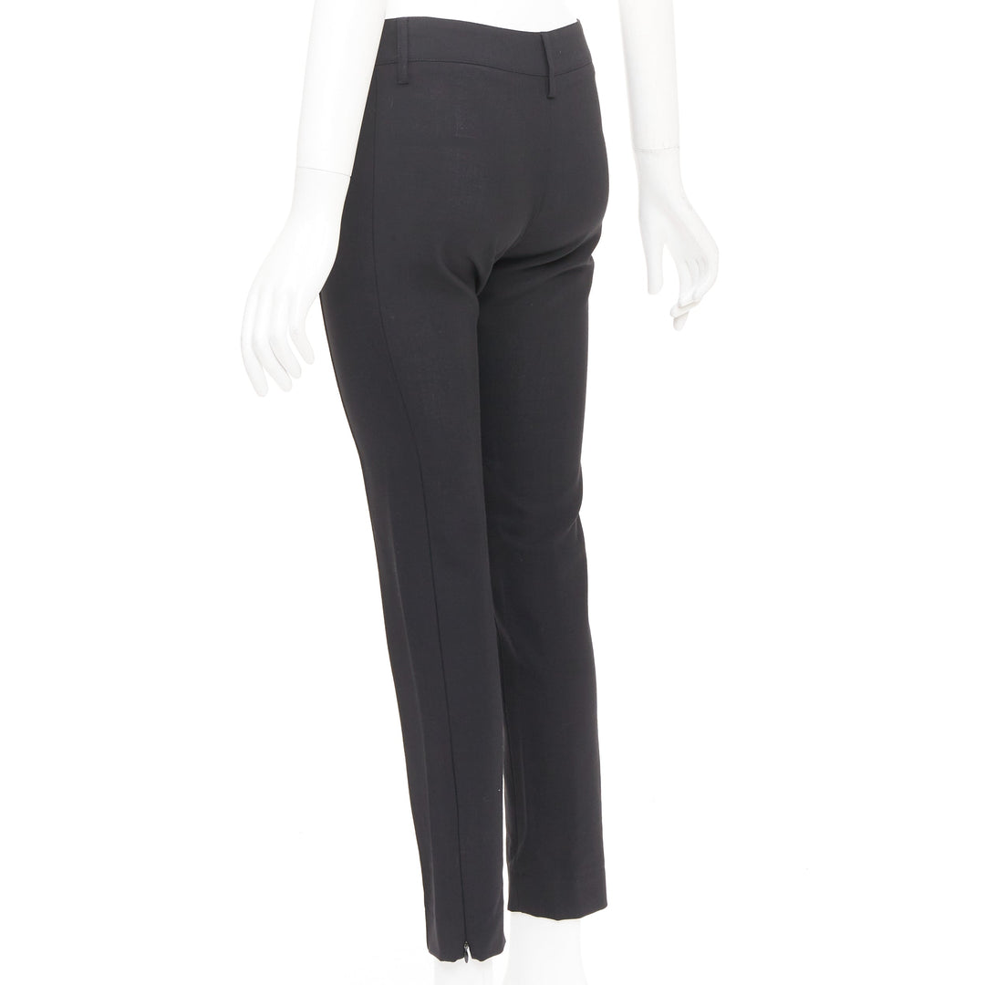 BALENCIAGA 2005 pleated front big belt loops tapered dress pants trousers FR36 S