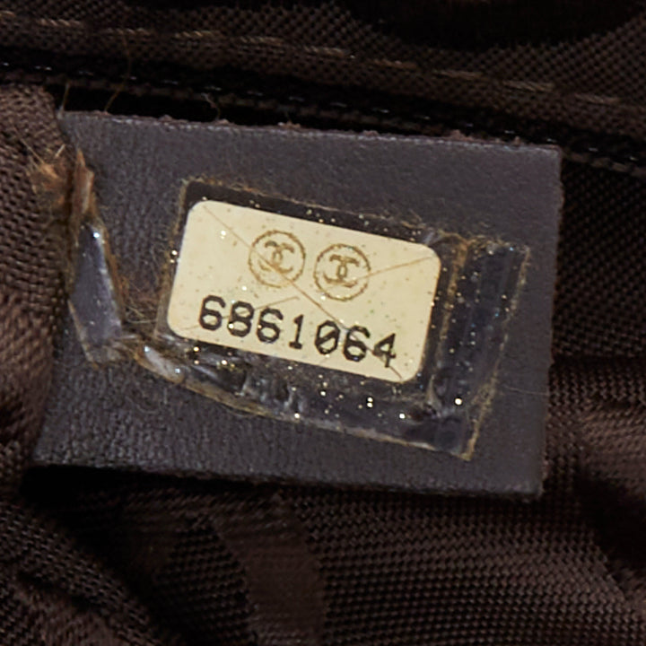 CHANEL Wild Stitch Surpique  brown lambskin leather matelasse bowler bag