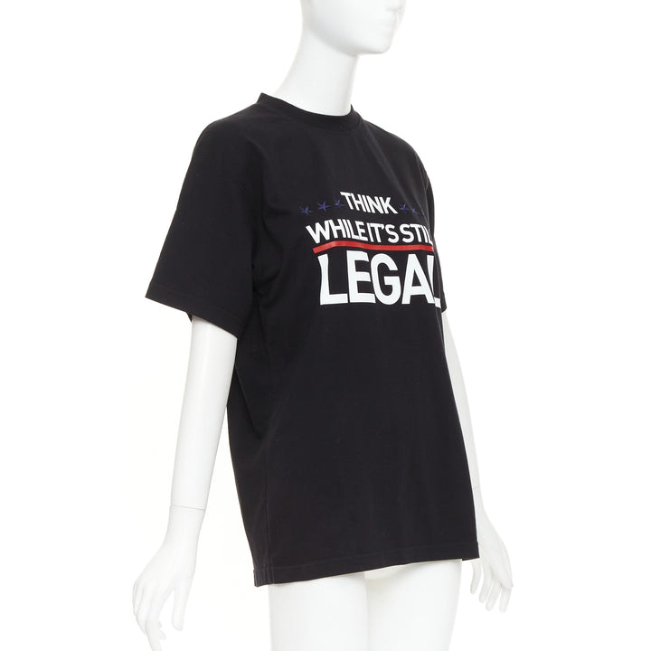 VETEMENTS Limited Edition Global Intelligence Human Rights LEGAL  tshirt XS