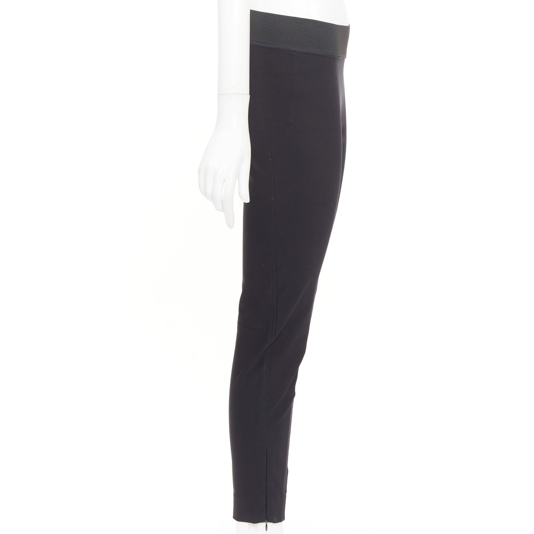 STELLA MCCARTNEY grey cotton blend elastic waist paneled legging pants IT 36 XXS
