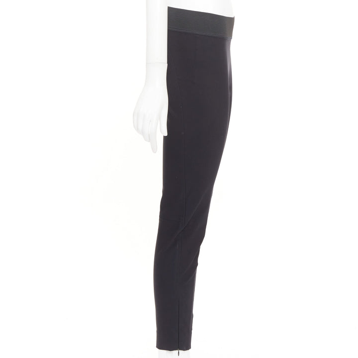 STELLA MCCARTNEY grey cotton blend elastic waist paneled legging pants IT 36 XXS