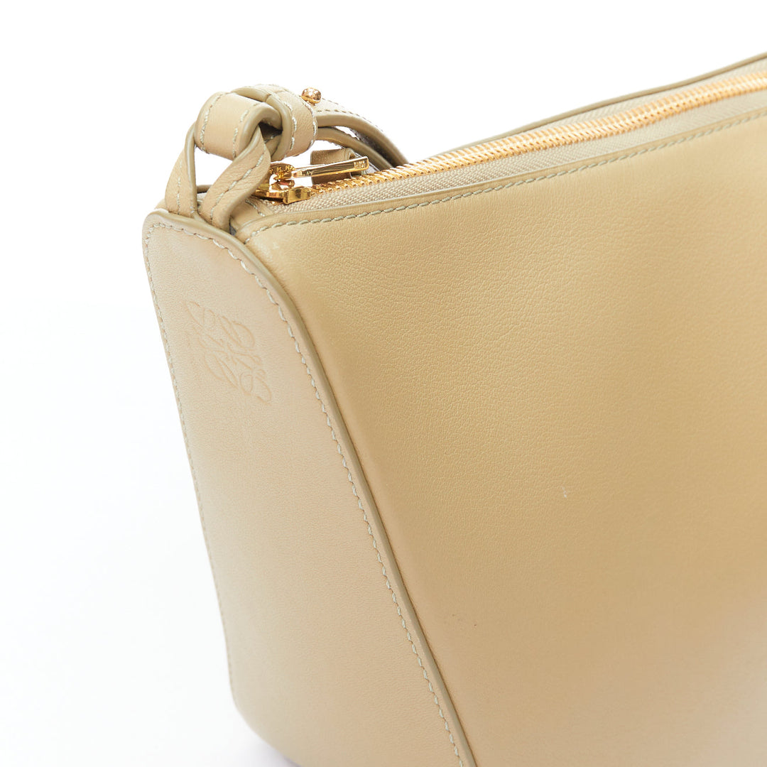 LOEWE Mini Hammock Hobo taupe soft leather anagram mini crossbody bag