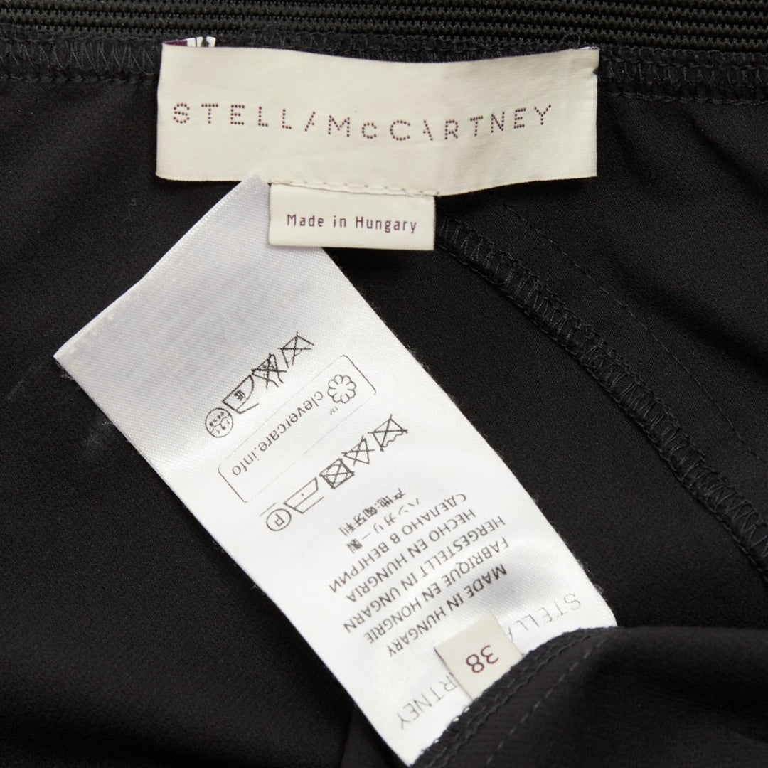 STELLA MCCARTNEY 2015 black cotton stretch zip equestrian riding pants  IT38 XS