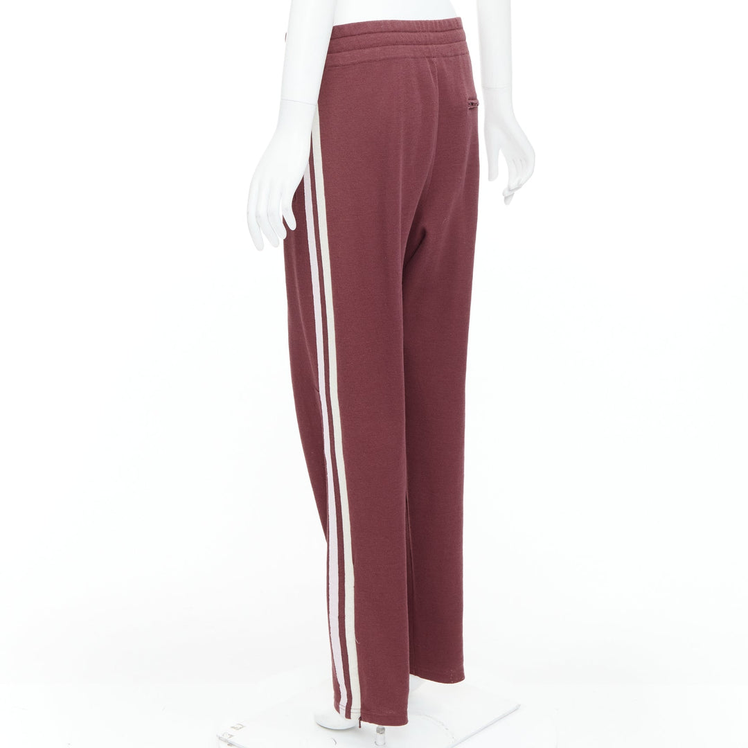 ISABEL MARANT Etoile burgundy pink trim jogger track pants FR38 M