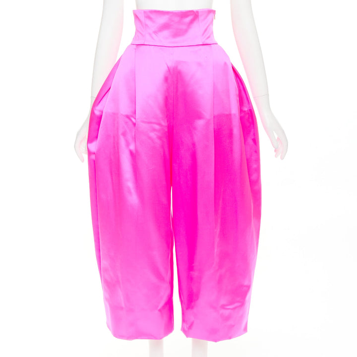 ALEXANDRE VAUTHIER SS2021 pink high waisted tulle structured puffy harem pants
