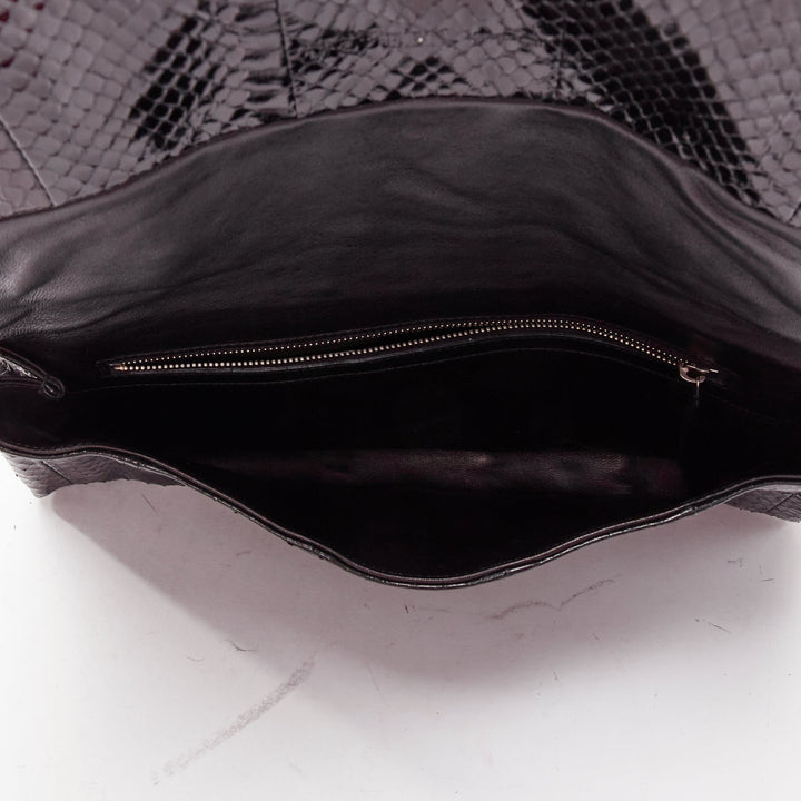 rare ALEXANDER MCQUEEN Thriller Faithful white crystal glove black clutch bag