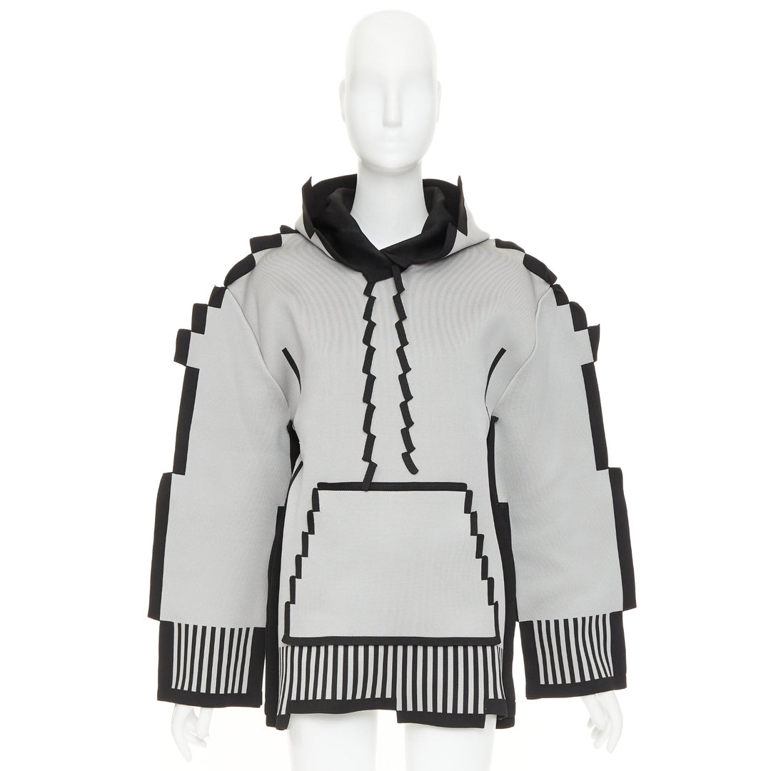 rare LOEWE 2023 Runway Pixel Capsule technical knit trompe loeil sweater  XS