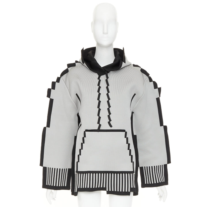 rare LOEWE 2023 Runway Pixel Capsule technical knit trompe loeil sweater  XS