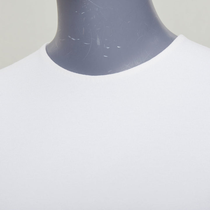 ROSETTA GETTY cream silk trim peplum cascade high low top top XS