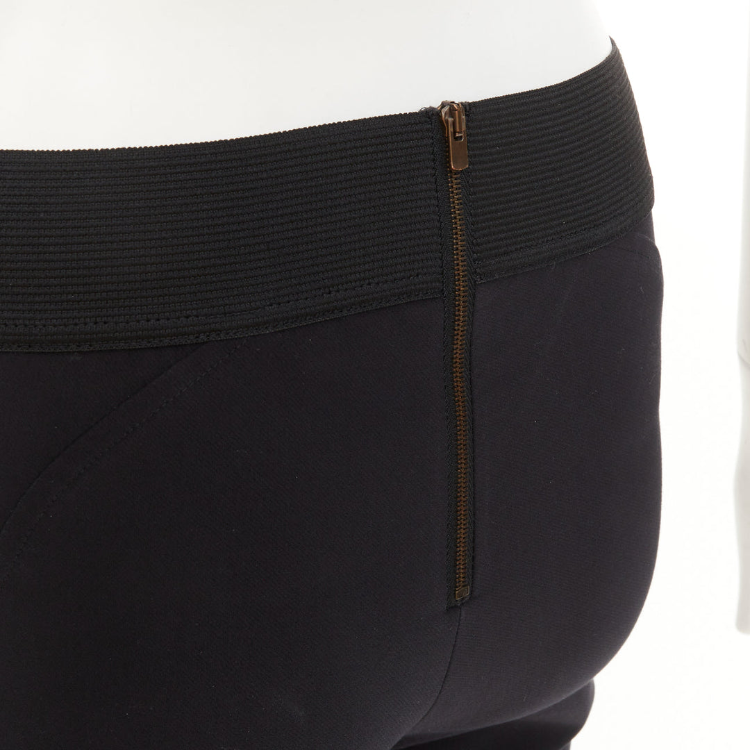 STELLA MCCARTNEY 2015 black cotton stretch zip equestrian riding pants  IT38 XS