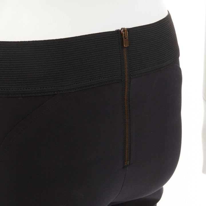 STELLA MCCARTNEY 2015 black cotton stretch zip equestrian riding pants  IT38 XS