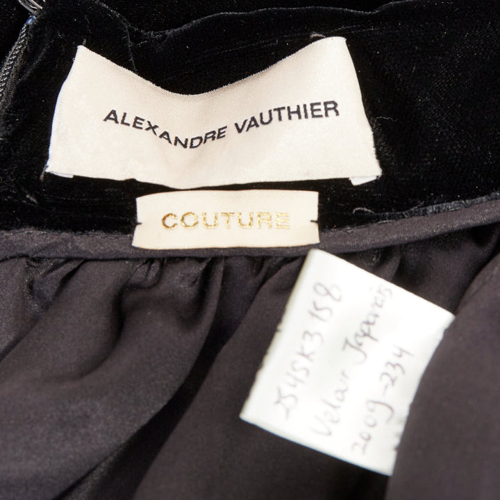 ALEXANDRE VAUTHIER COUTURE SS2025 Runway black velvet high waisted maxi skirt