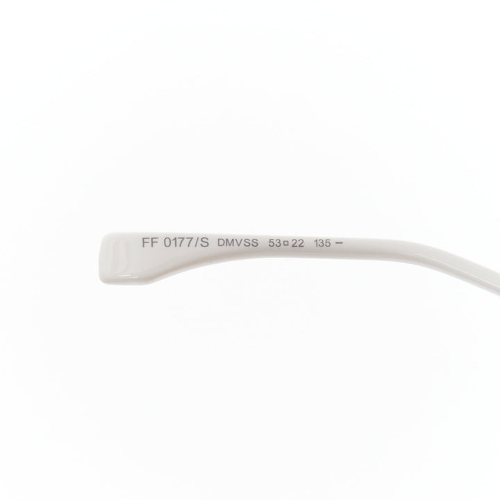 FENDI 0177S white metal logo grey gradient cat eye sunglasses