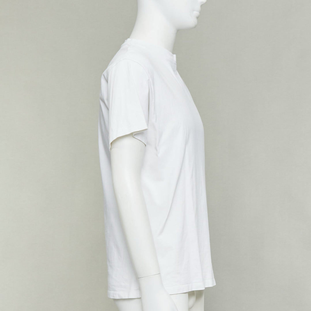 JIL SANDER Set of 3 white cotton black logo patch crew neck tshirt S