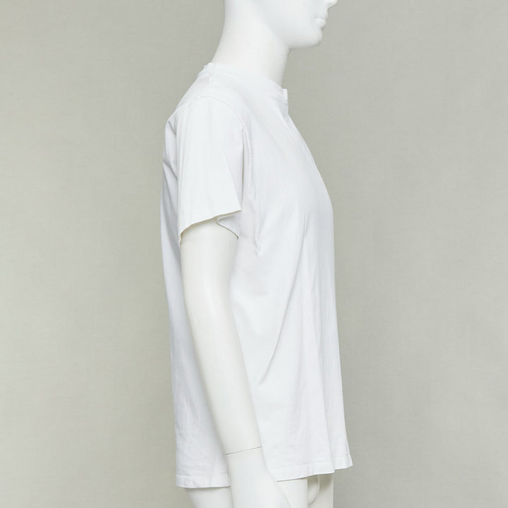 JIL SANDER Set of 3 white cotton black logo patch crew neck tshirt S