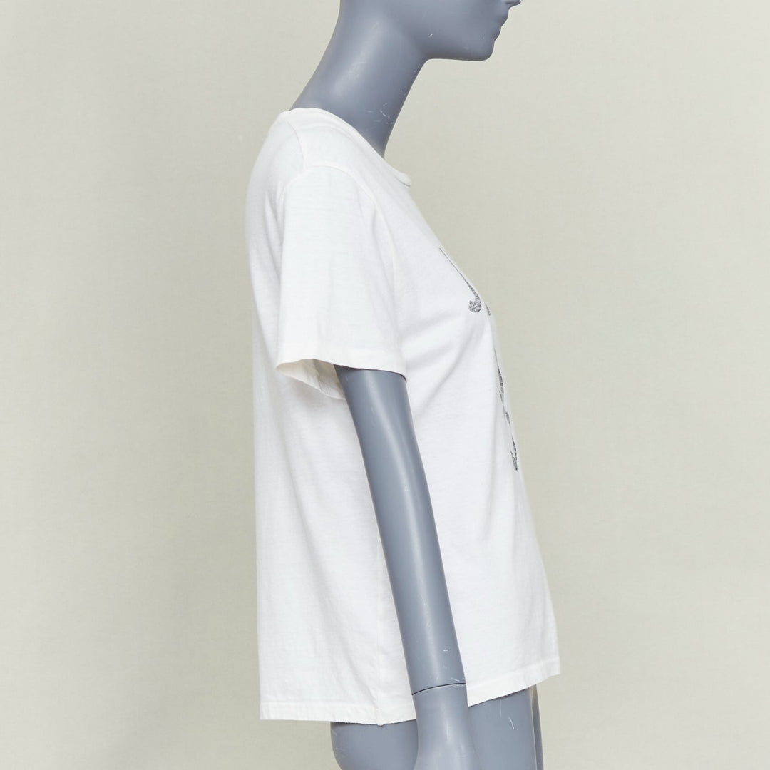 DIOR J'Adior 8 off white  linen grey printed logo CD bee logo tshirt