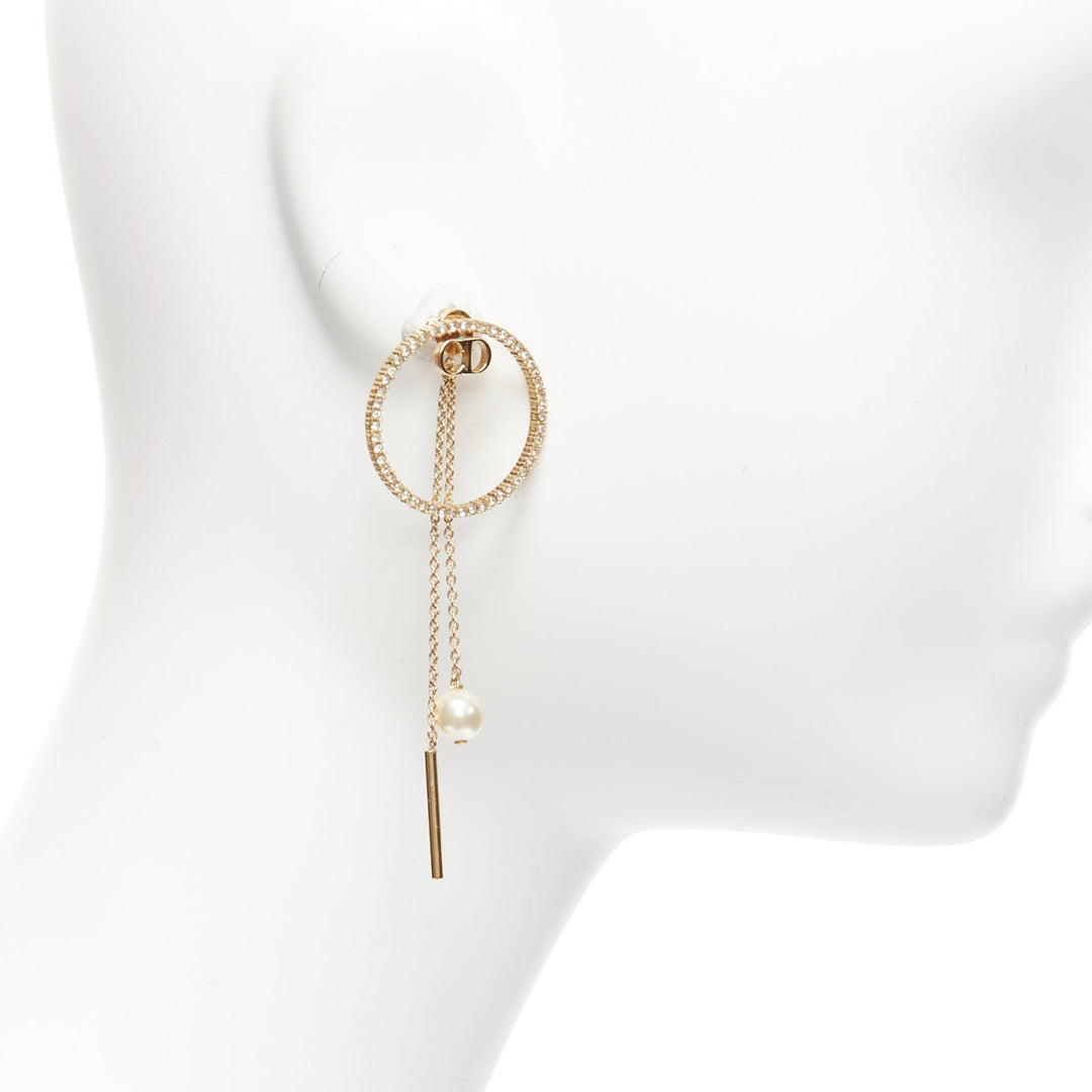 Female mannequin wearing Dior by Maria Grazia Chiuri Gold Metal Women Jewelry Earring in Size  | Available at JHROP