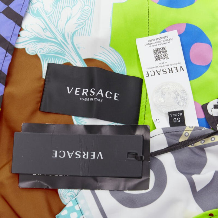 VERSACE 2020 Runway Pop Temple print nylon windbreaker shirt jacket IT48 M