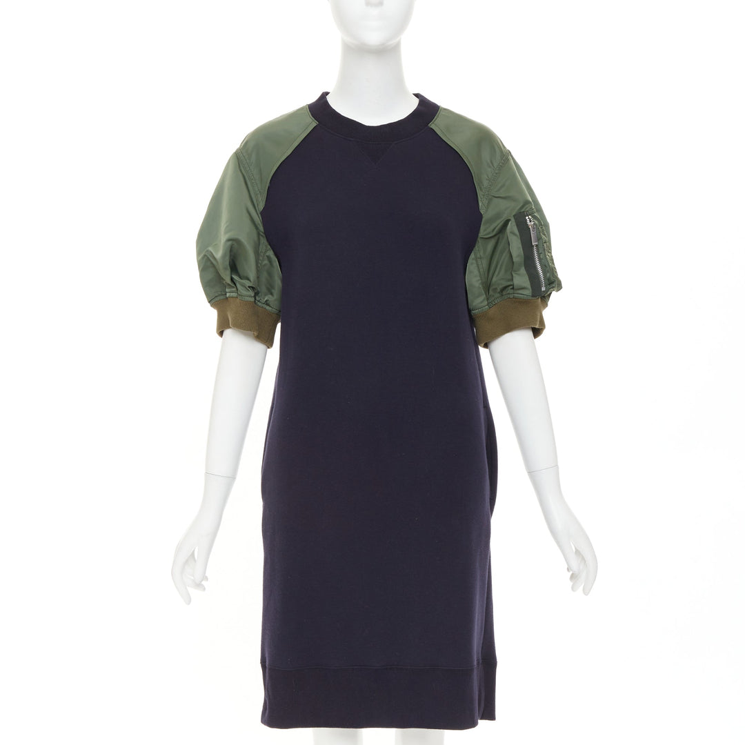sacai green dress Sweater Top Green Embroidered Dress