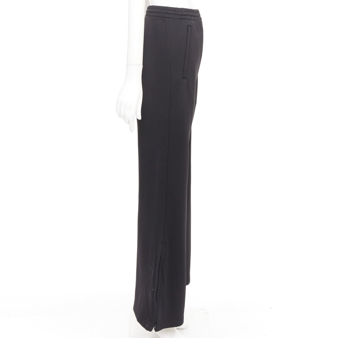 BALENCIAGA 2021 Demna high waist side zip flare knit jogger pants FR34 XS