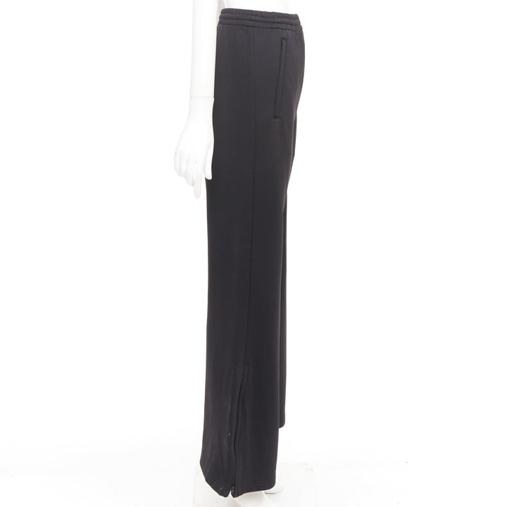 BALENCIAGA 2021 Demna high waist side zip flare knit jogger pants FR34 XS