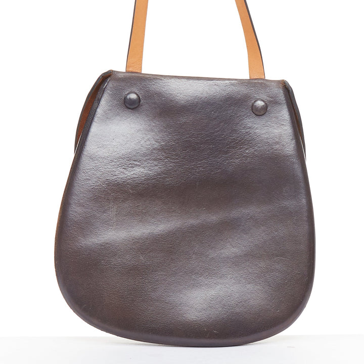 LEMAIRE Il BUSSETTO Small Cartridge brown leather structured crossbody bag