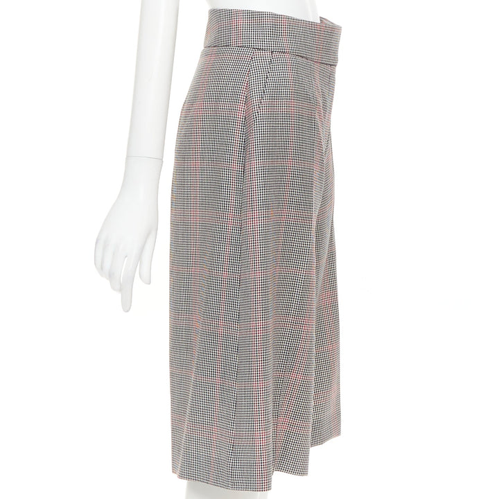 ALEXANDRE VAUTHIER COUTURE SS2021 Runway grey red glen plaid bermuda shorts