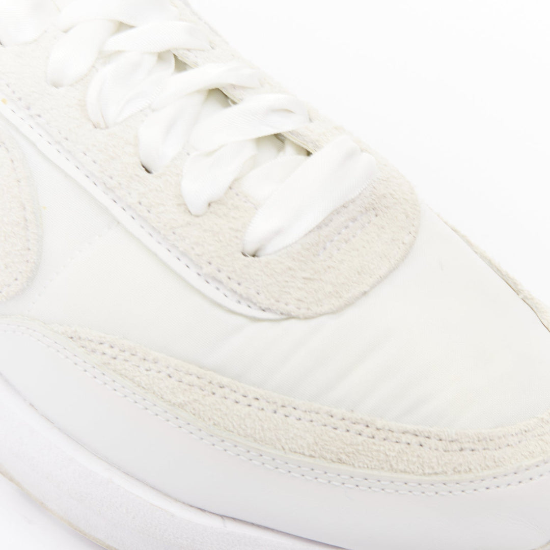 SACAI 2020 LDWaffle white nylon cream leather double swoosh sneakers EU43