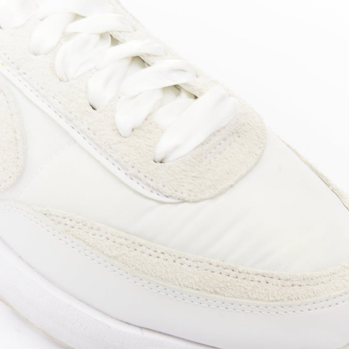 SACAI 2020 LDWaffle white nylon cream leather double swoosh sneakers EU43