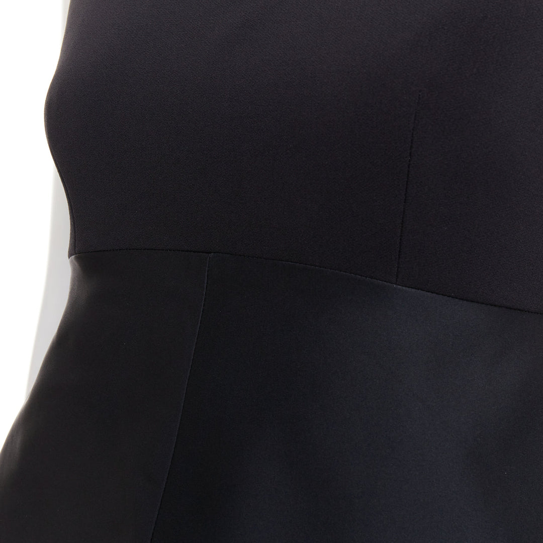 rare ALEXANDRE VAUTHIER COUTURE SS2025 Runway black taffeta train high low top