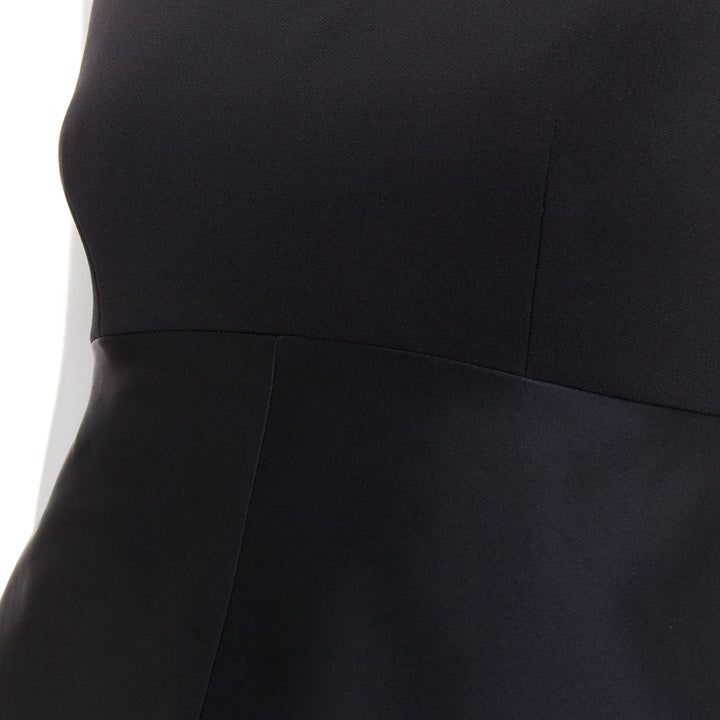 rare ALEXANDRE VAUTHIER COUTURE SS2025 Runway black taffeta train high low top