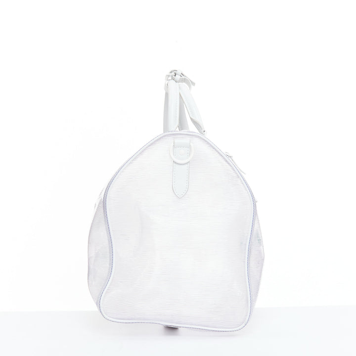 LOUIS VUITTON Virgil Abloh 2019 Keepall Bandouliere 50 white epi PVC travel bag