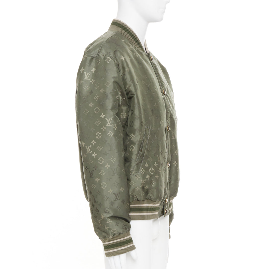 LOUIS VUITTON SS2024 Monogram Bomber technical jacquard bomber jacket FR52 XL
