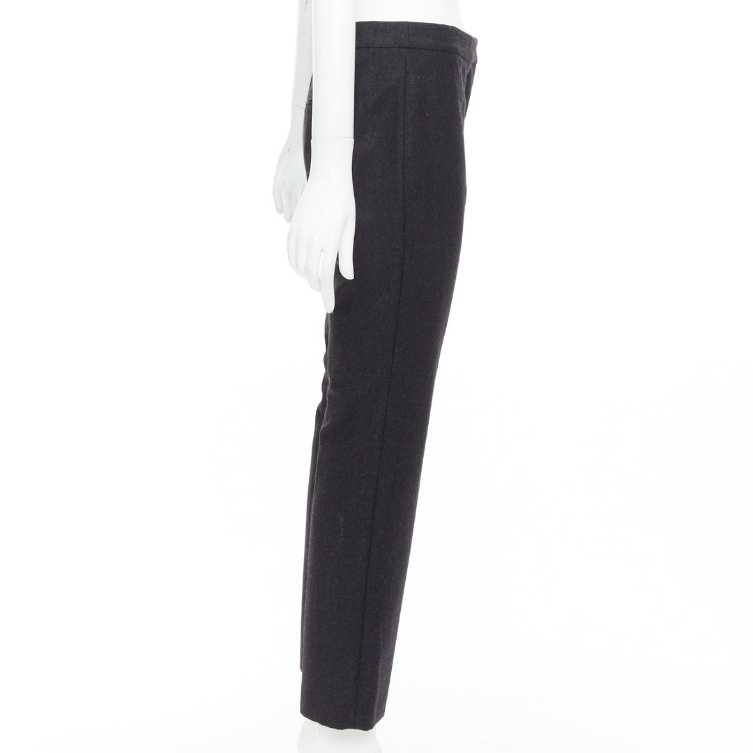 ALEXANDER MCQUEEN 2019 grey wool tapered bootcut pants IT38 XS