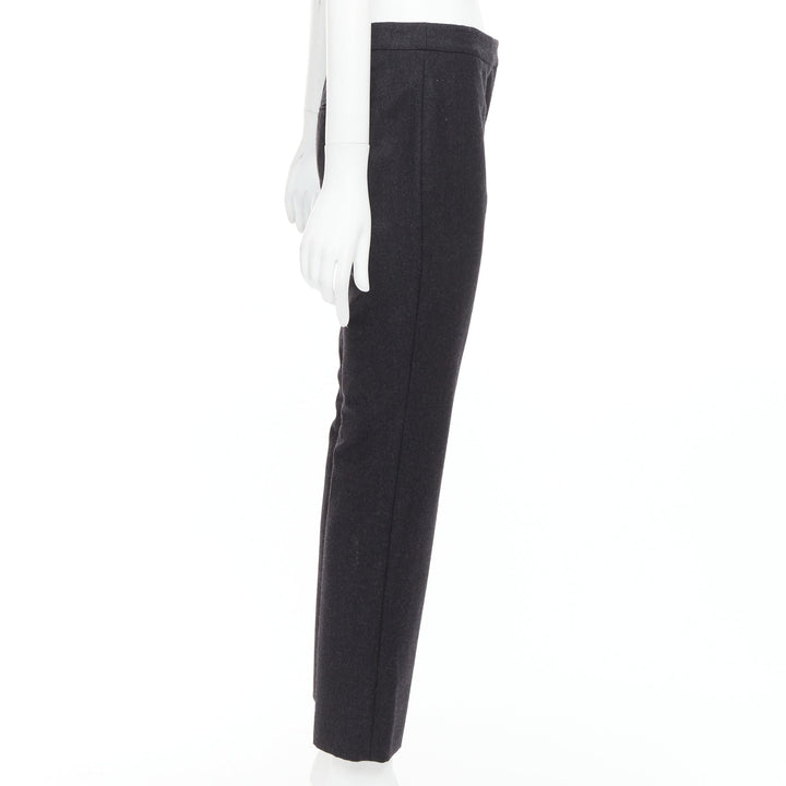 ALEXANDER MCQUEEN 2019 grey wool tapered bootcut pants IT38 XS