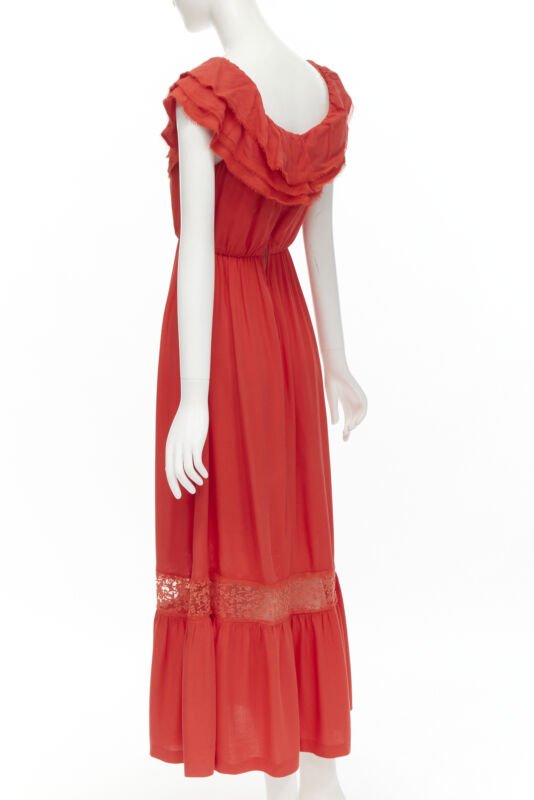 Female mannequin wearing Alice Olivia Red Feels like cotton Women Casual Dress in Size US2 | Available at JHROP