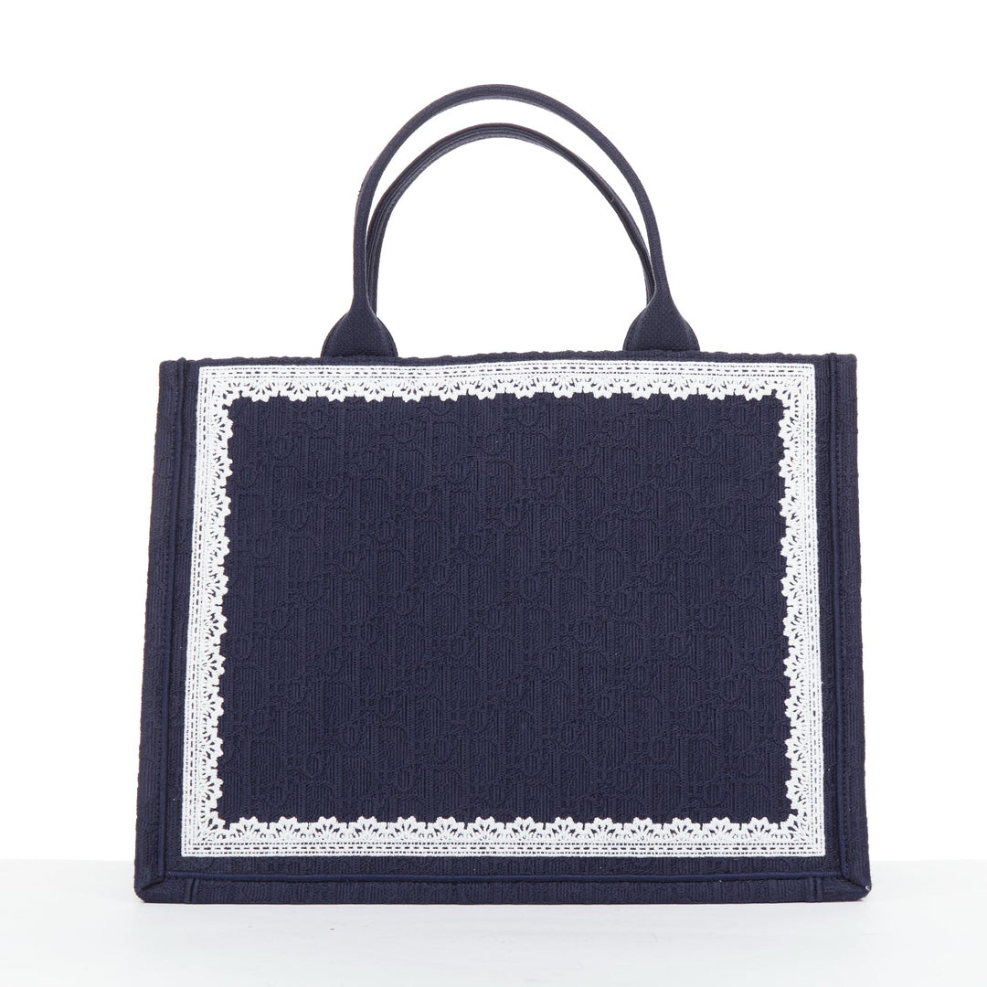 CHRISTIAN DIOR 2026 JW Anderson Medium Book Tote oblique lace Medaillon bag