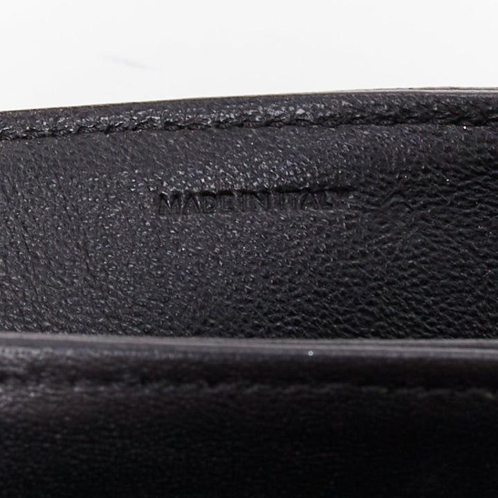CELINE C Bag Runway black gold scaled leather fringe C clasp crossbody box bag