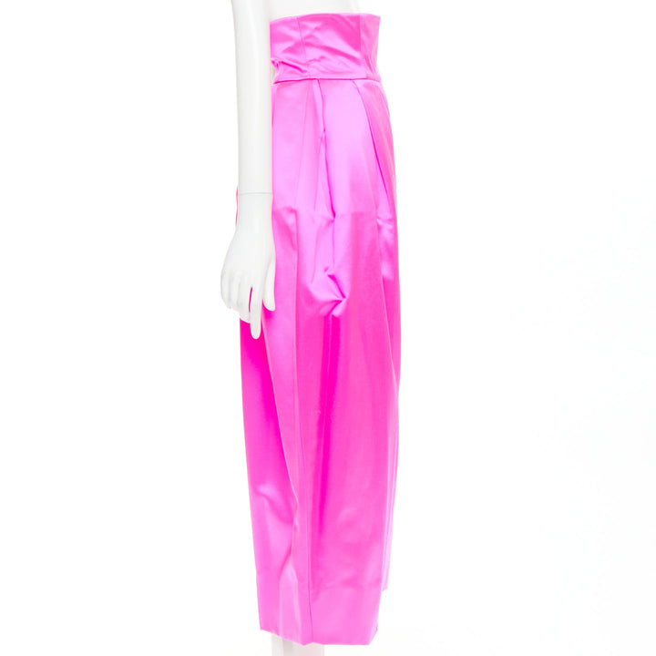 ALEXANDRE VAUTHIER SS2021 pink high waisted tulle structured puffy harem pants
