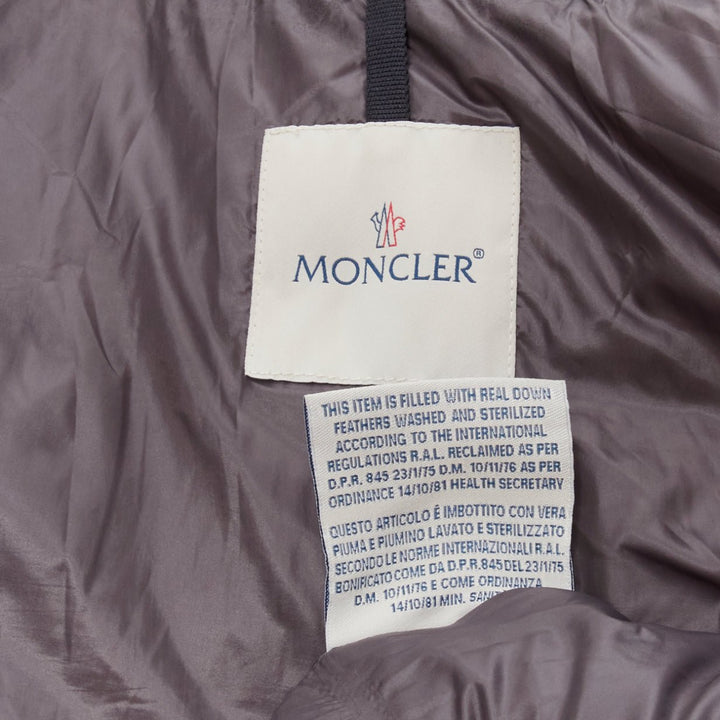 MONCLER Norme Afnor G32-003 grey wool quilted puffer vest jacket Sz.6 XXL