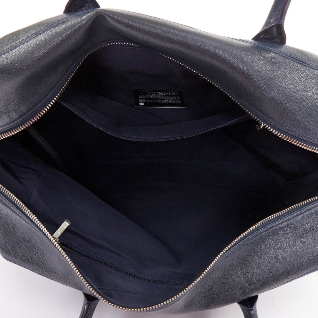 CHANEL 2012 Neo Executive Bowling Overnighter Duffle black leather travel bag