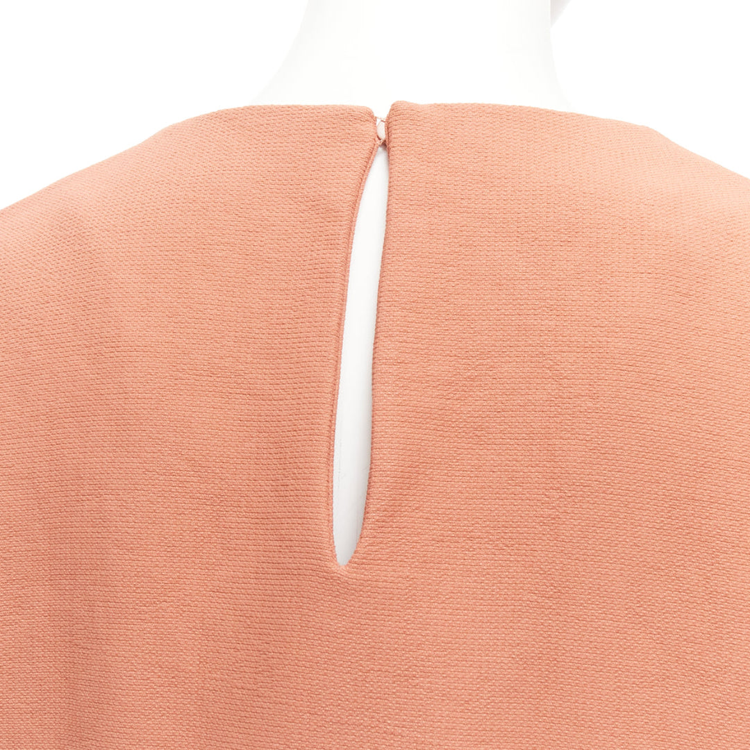 MARNI dusty pink reverse piped 3/4 sleeves crew neck top IT42 M