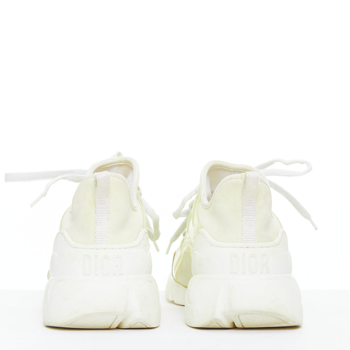 CHRISTIAN DIOR D-Connect white cream rubber layer sneakers EU38