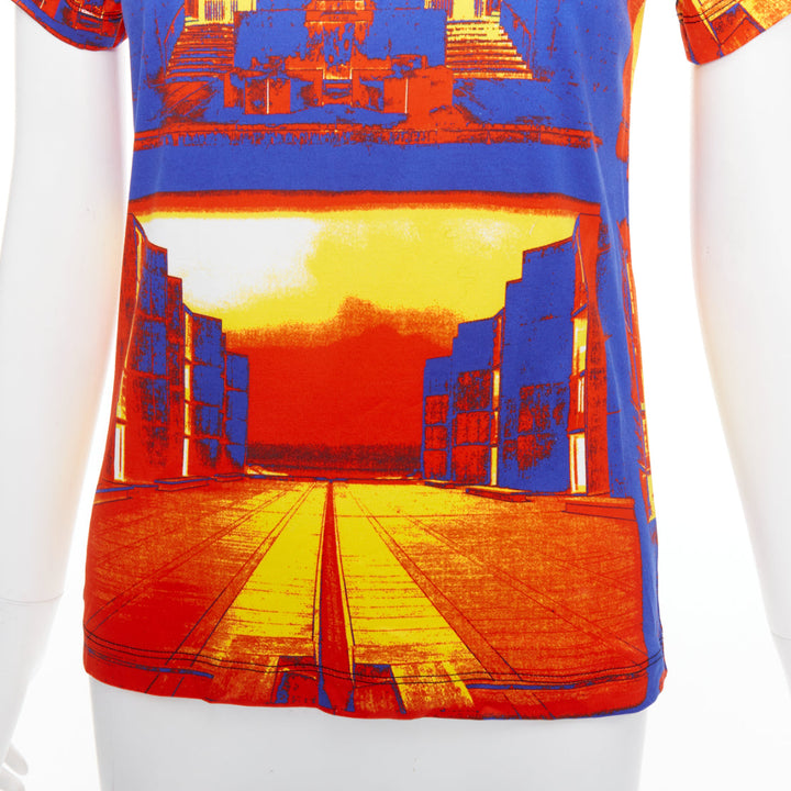 LOUIS VUITTON 2023 Salk Institute orange city print LV chain tshirt XS